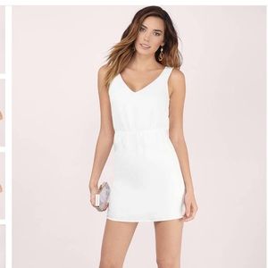Sleeveless white dress